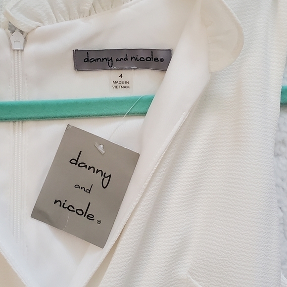 NWT Danny & Nicole Ruffle Sleeveless Colorblock  Fit and Flare Dress Size 4 - Picture 3 of 14